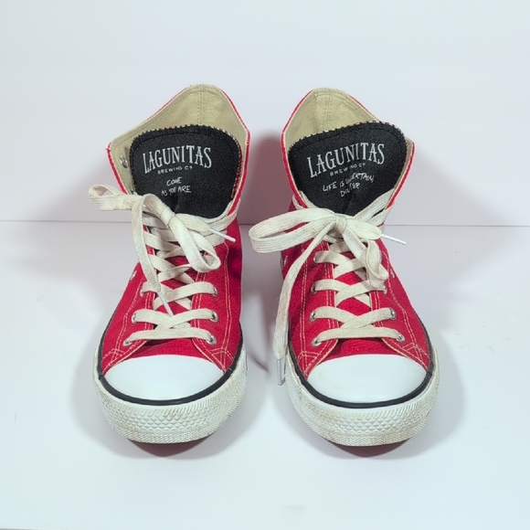 LAGUNITAS IPA Beer Red High Top Shoes Size 10.5 Men's - Picture 1 of 11